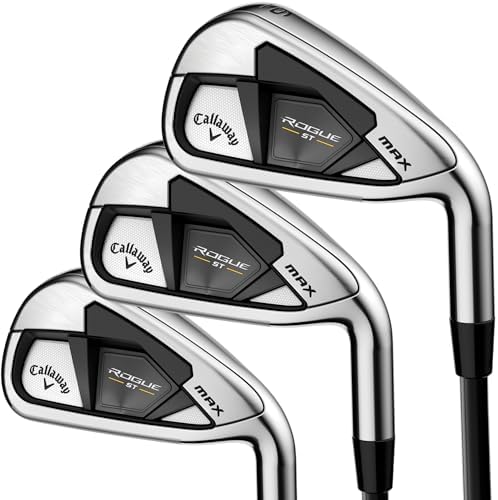 Callaway Golf Rogue ST Max Iron Set (Right Hand, Steel Shaft, Regular Flex, 6 Iron - PW, Set of 5 Clubs) Sports & Outdoors