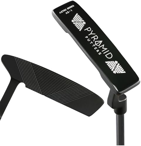 Pyramid Golf Putter for Improved Accuracy & Consistency – Gear Effect Grooves, High MOI, Precision Milled Face, Soft Feel Grip, Forgiveness on Mishits, Free Head Cover, Ideal for Inconsistent Stroke Sports & Outdoors - Image 2
