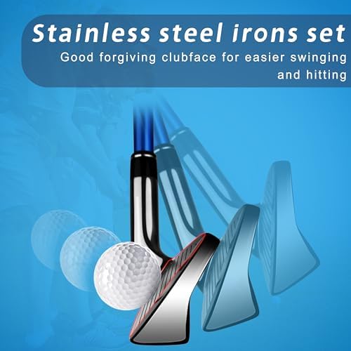 PGM Left Handed Golf Club Set - Junior Complete Golf Club Set for Kids Children - Driver(#1), Hybrid, Iron(#7,#9,#S), Putter, Golf Stand Bag Sports & Outdoors - Image 14