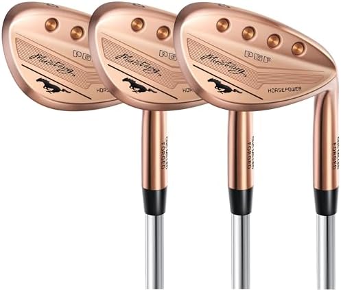 PGF Mustang Full Face Milled Forged High-Toe Golf Wedge Set for Men[56Degree][Right Handed][Right Handed][Rose Gold]  Sports & Outdoors