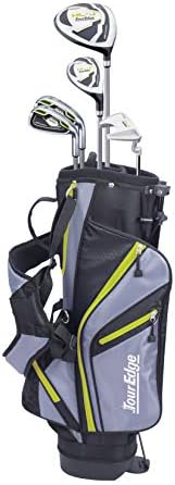 Tour Edge HL-J Junior Complete Golf Set with Bag (Right Hand, Graphite, 1 Putter, 2 Irons, 1 Hybrid, 1 Wood, 7-10 YRS) Green  Sports & Outdoors
