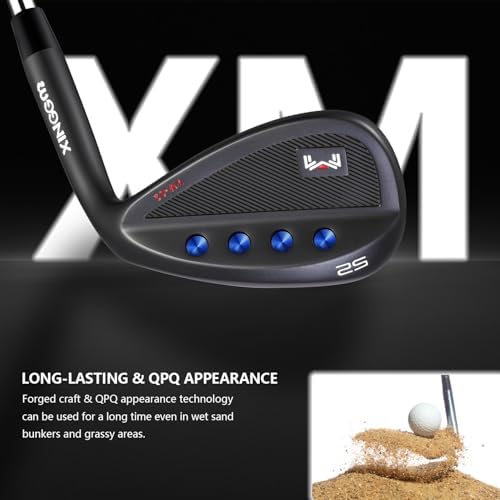 Forged Golf Wedge Set for Men or Individual 48/50/52/54/56/58/60 Degree Gap Wedge Sand Wedge for Men Right Hand,Milled Face for More Spin (Steel, Black, 52 Degrees, Stiff, Right) Sports & Outdoors - Image 2