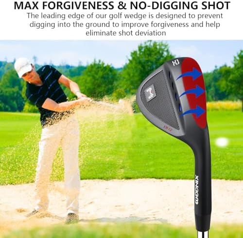 Forged Golf Wedge Set for Men or Individual 48/50/52/54/56/58/60 Degree Gap Wedge Sand Wedge for Men Right Hand,Milled Face for More Spin (Steel, Black, 52 Degrees, Stiff, Right) Sports & Outdoors - Image 3