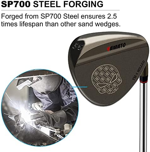 Yamato Golf Wedge Set or Individual Golf Wedges 50/52/54/56/58/60 Golf Gap Wedge Sets Sand Wedge|Lob Wedge Golf Clubs for Men & Women Milled Face for High Spin Sports & Outdoors - Image 4