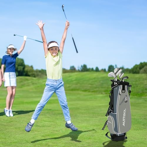 XDriveMax 6 Pieces Kids Golf Club Set, Junior Golf Club Set Ages 12-14 Includes Stand Bag, 1# Drive, 5# Hybrid, 6/7#, 9/P# Irons and Putter Right Hand for Boys Girls Sports & Outdoors - Image 7