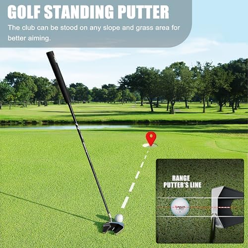 PGM Golf Standing Putter - Single Club with Stable Low Center of Gravity, High Forgiveness Golf Club, with Alignment Aid - 34 inch Sports & Outdoors - Image 2