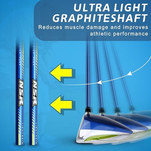 PGM Left Handed Golf Club Set - Junior Complete Golf Club Set for Kids Children - Driver(#1), Hybrid, Iron(#7,#9,#S), Putter, Golf Stand Bag Sports & Outdoors - Image 12