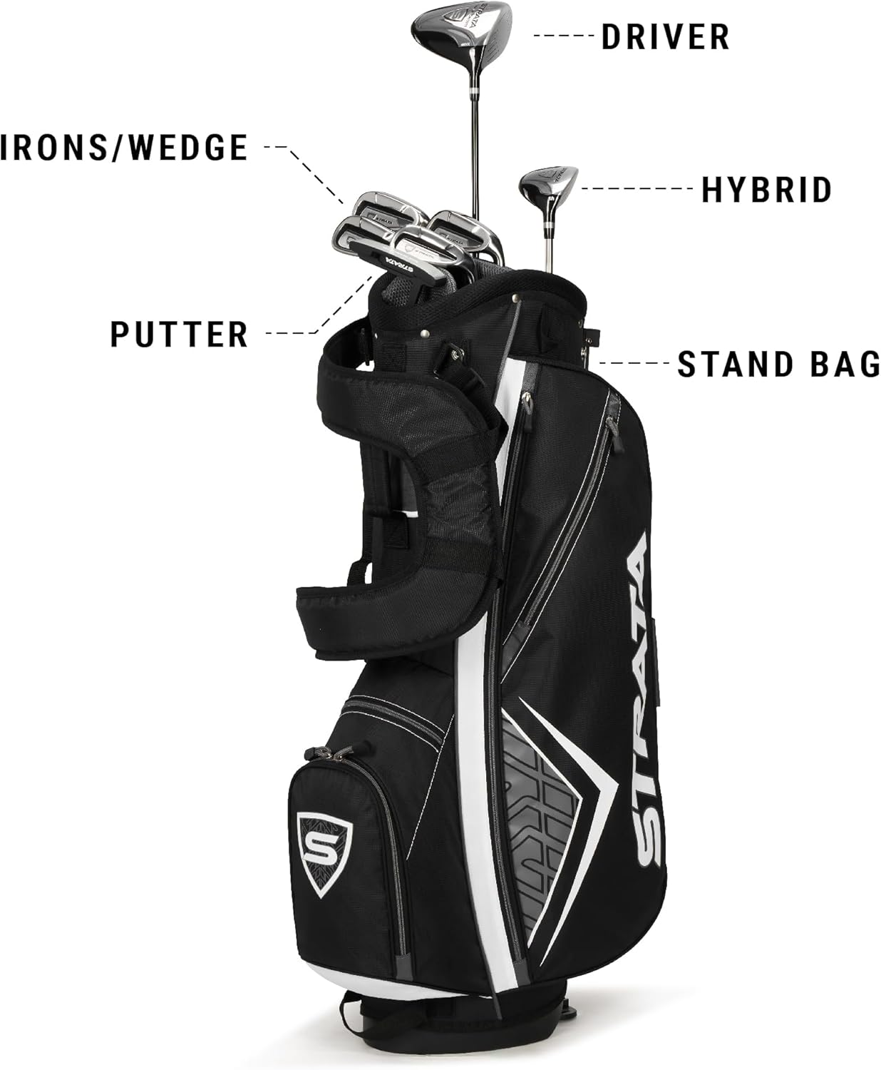 Callaway Golf Men's Strata Intro Complete 9 Piece Set (Regular Flex, Right Hand, Steel), Gray Sports & Outdoors