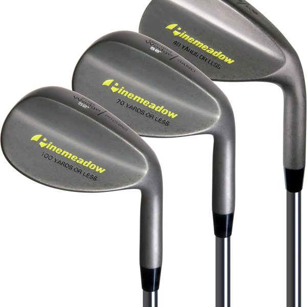 Pinemeadow Golf Men's 3 Wedge Set 52/56/60, Right Hand, Steel, Regular, Dark Grey  Sports & Outdoors