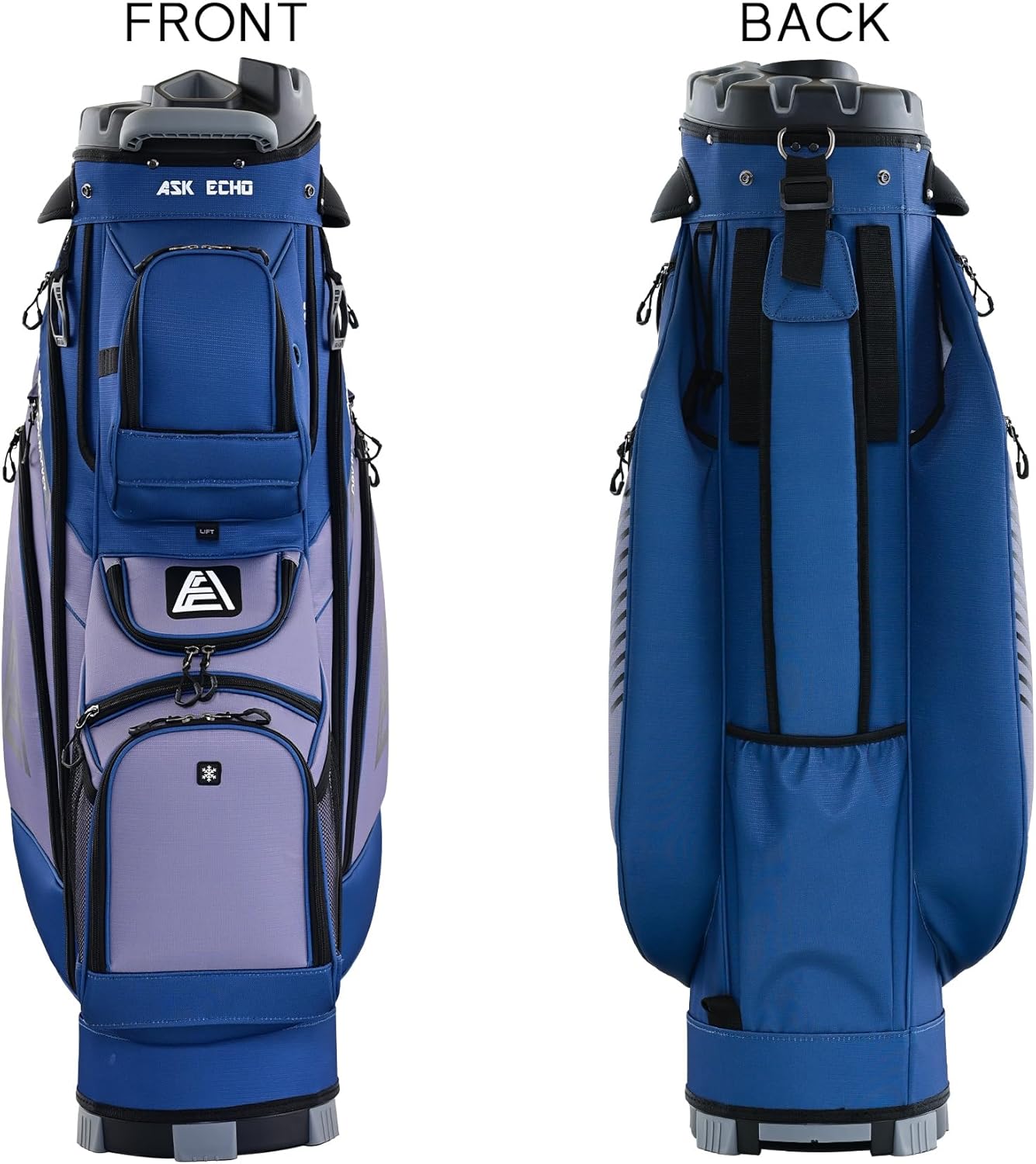ASK ECHO 2024 T-Lock Golf Cart Bag with 14 Way Organizer Divider Top, Premium Cart Bag with Handles and Rain Cover, for Men and Women - Image 5