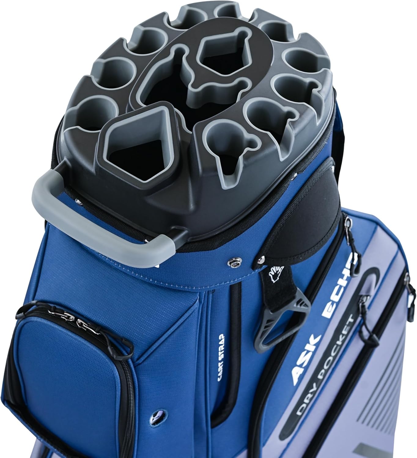 ASK ECHO 2024 T-Lock Golf Cart Bag with 14 Way Organizer Divider Top, Premium Cart Bag with Handles and Rain Cover, for Men and Women - Image 2